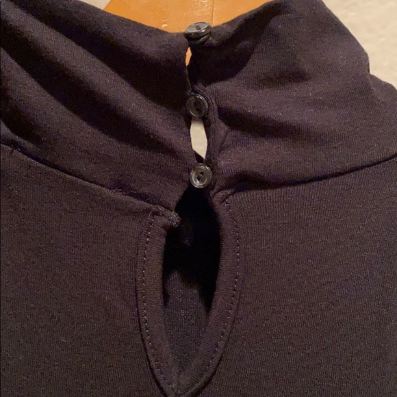 MILAN KISS Black Mock-Neck Tie-Waist Midi Dress - Picture 6 of 8